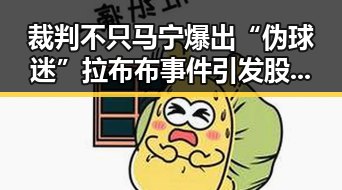 裁判不只马宁爆出“伪球迷”拉布布事件引发股市超2700股上涨趋势分析
