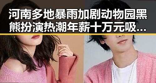 河南多地暴雨加剧动物园黑熊扮演热潮年薪十万元吸引不限性别人才